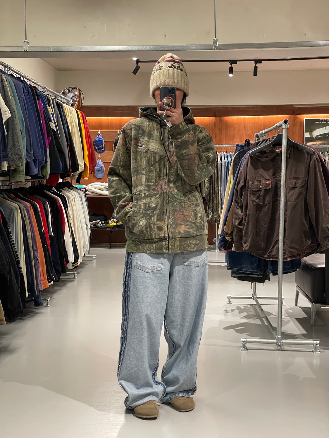 빈티지 리얼트리 쉐르파 후드집업 상품이미지3