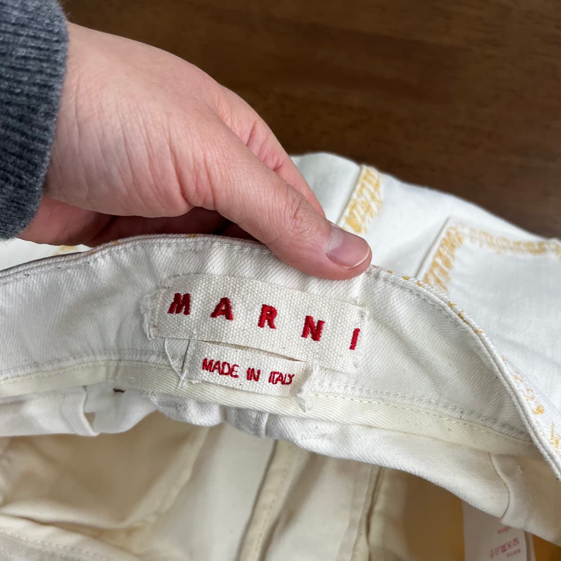 마르니 우먼 에크루 데님 팬츠 38 상품이미지6
