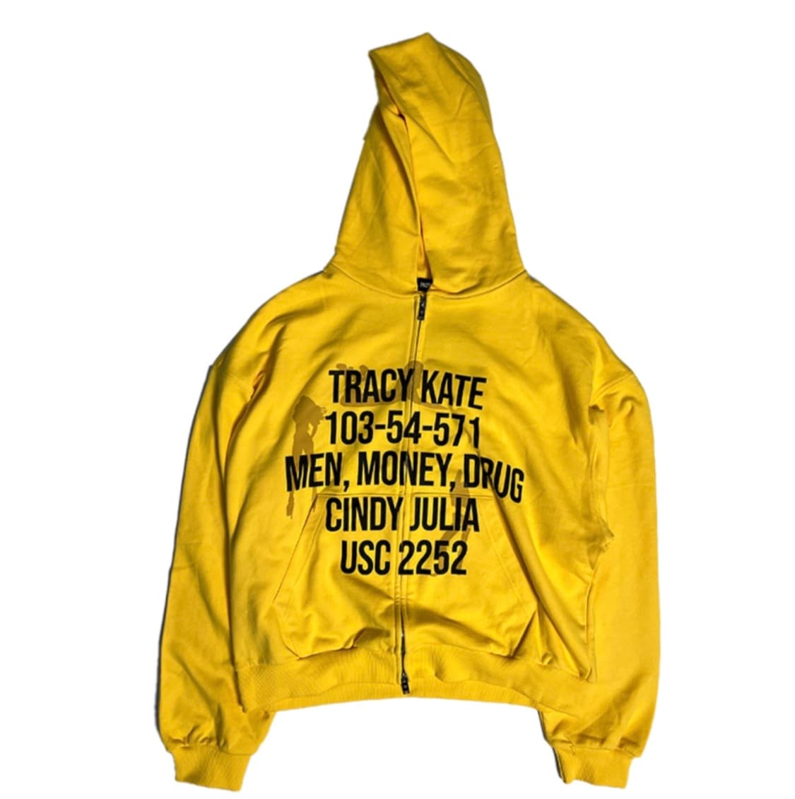 PACOSPLY TRACY ZIP UP HOODIE YELLOW 상품이미지4