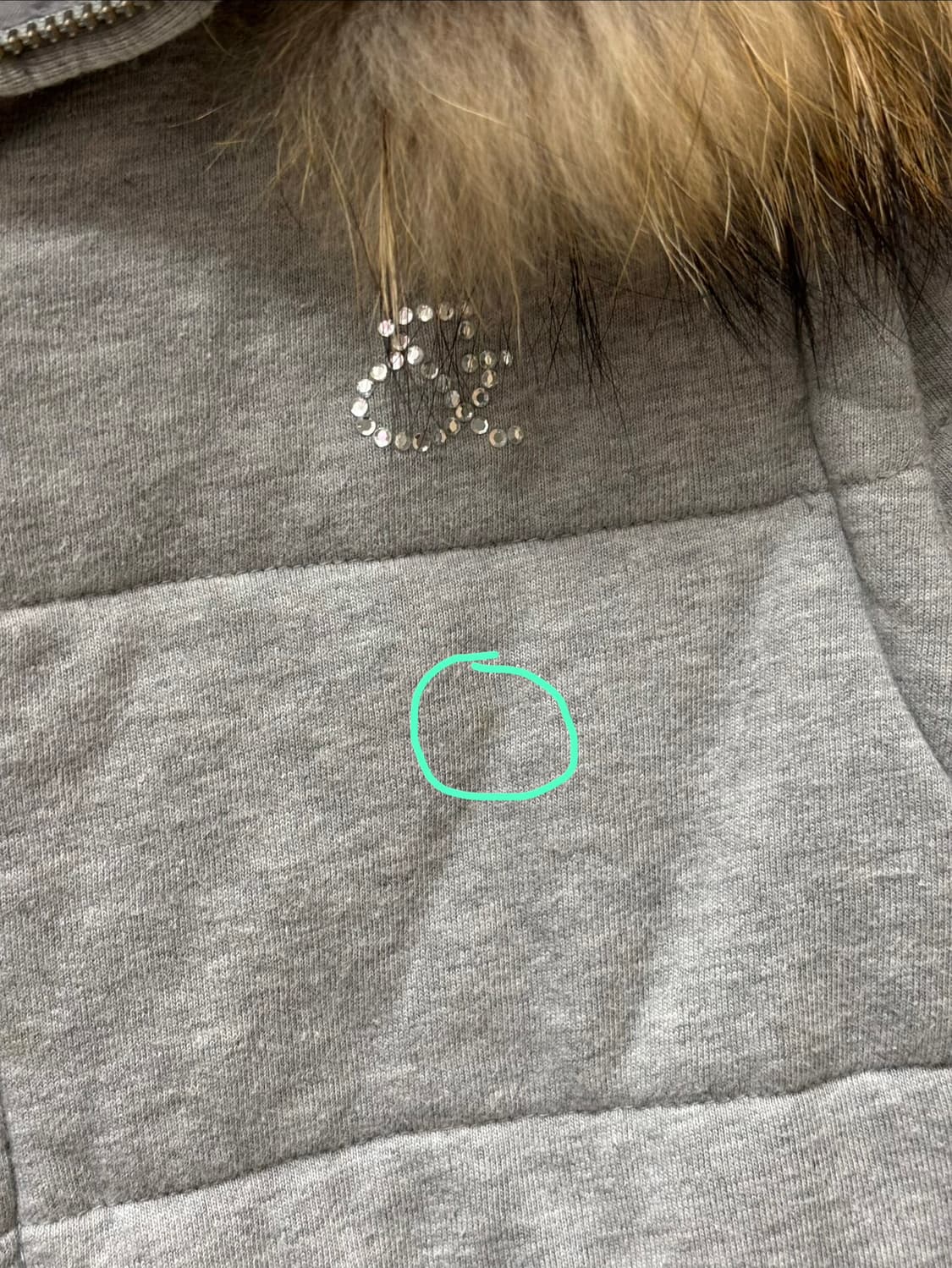 PINKY&DIANNE 핑키앤다이안 그레이 후드 자켓 집업 큐빅 갸루 상품이미지4