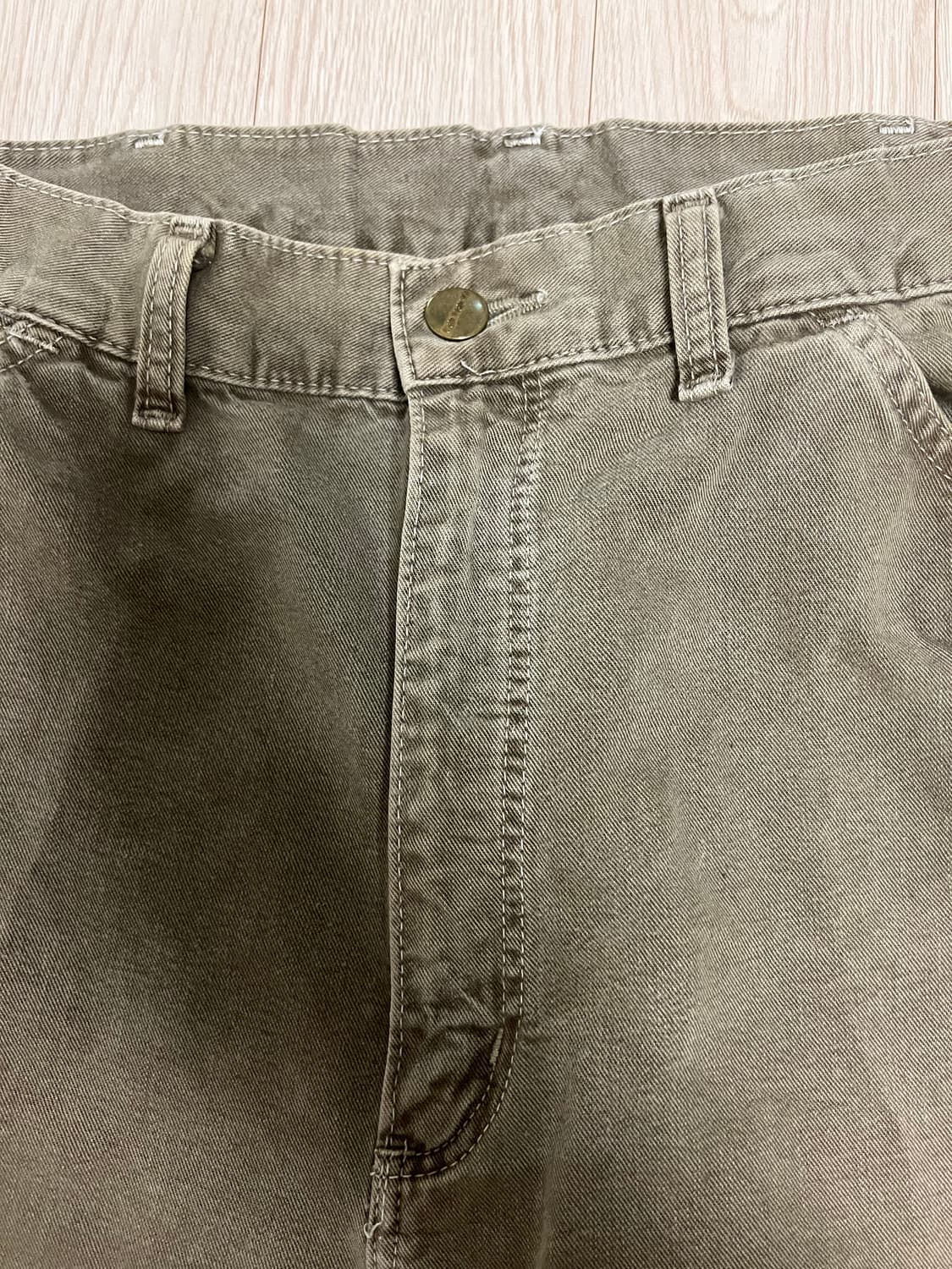 칼하트 카펜터 싱글니 모스그린 33 상품이미지3