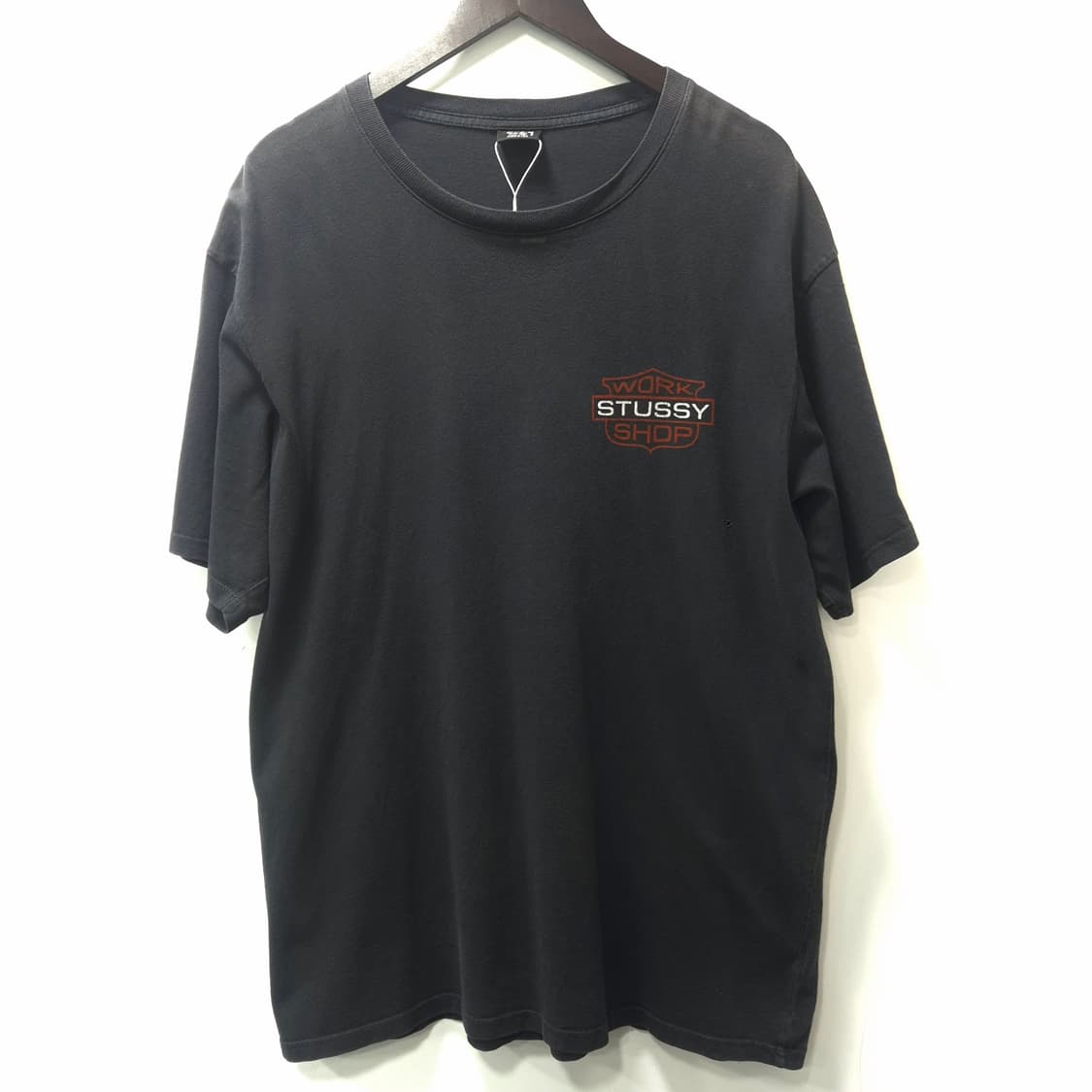 스투시 X 아워레가시 배지 피그먼트 다이드 티 블랙 티셔츠 XL 상품이미지2