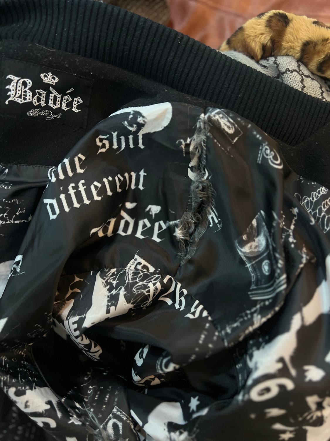 배디 90s Vintage 바시티 자켓 블랙 상품이미지4