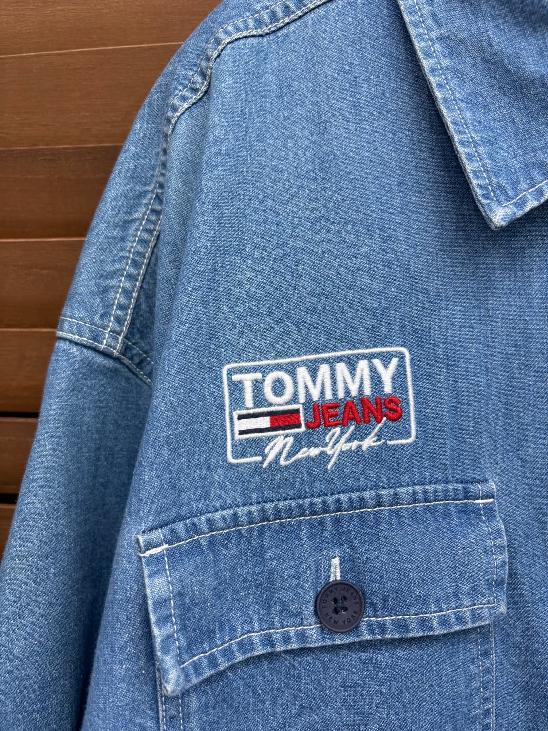 타미힐피거 백로고 쇼트 슬리브 워크 반팔 셔츠 상품이미지5