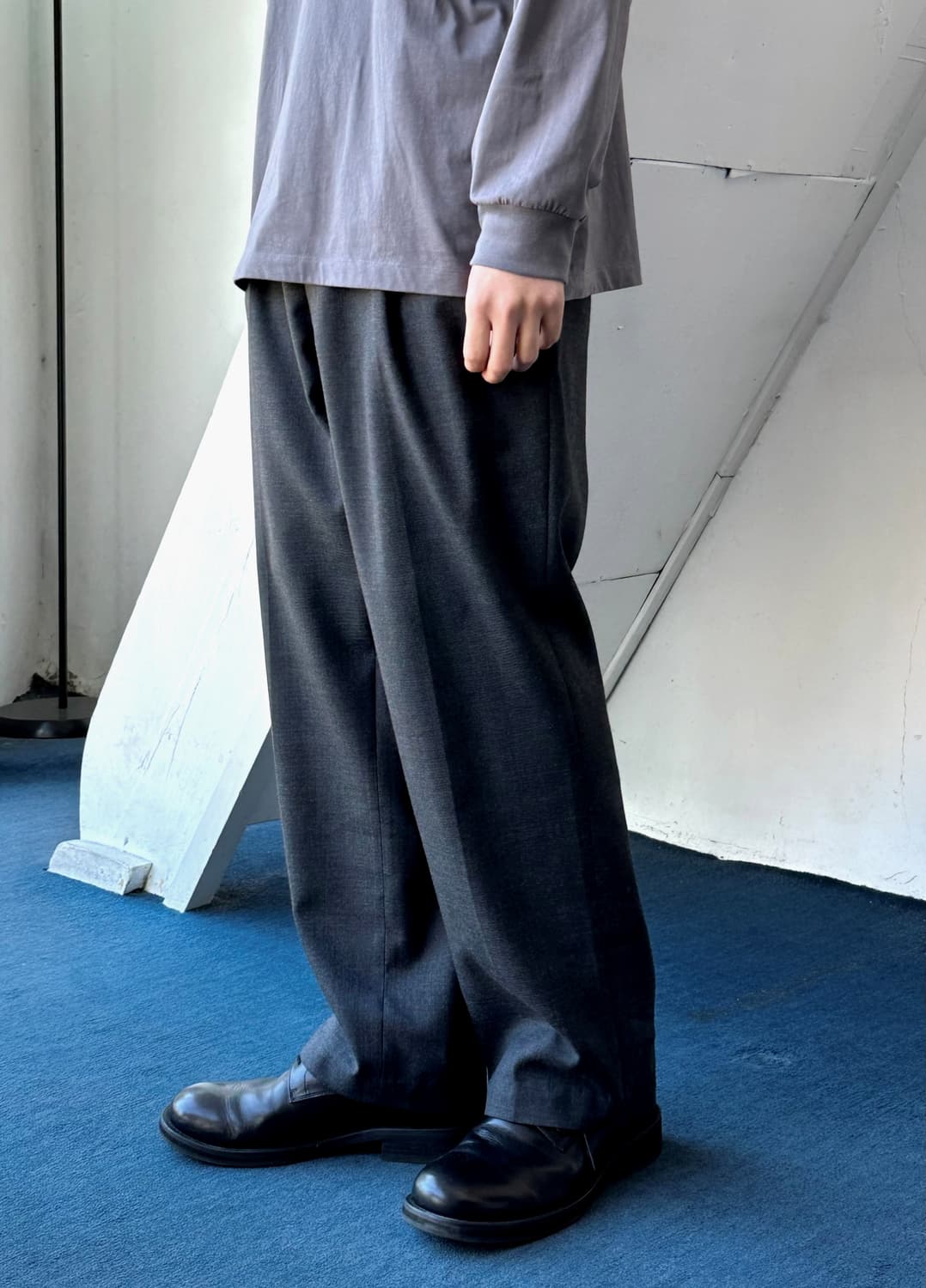2 pleats wool blend trousers 상품이미지5
