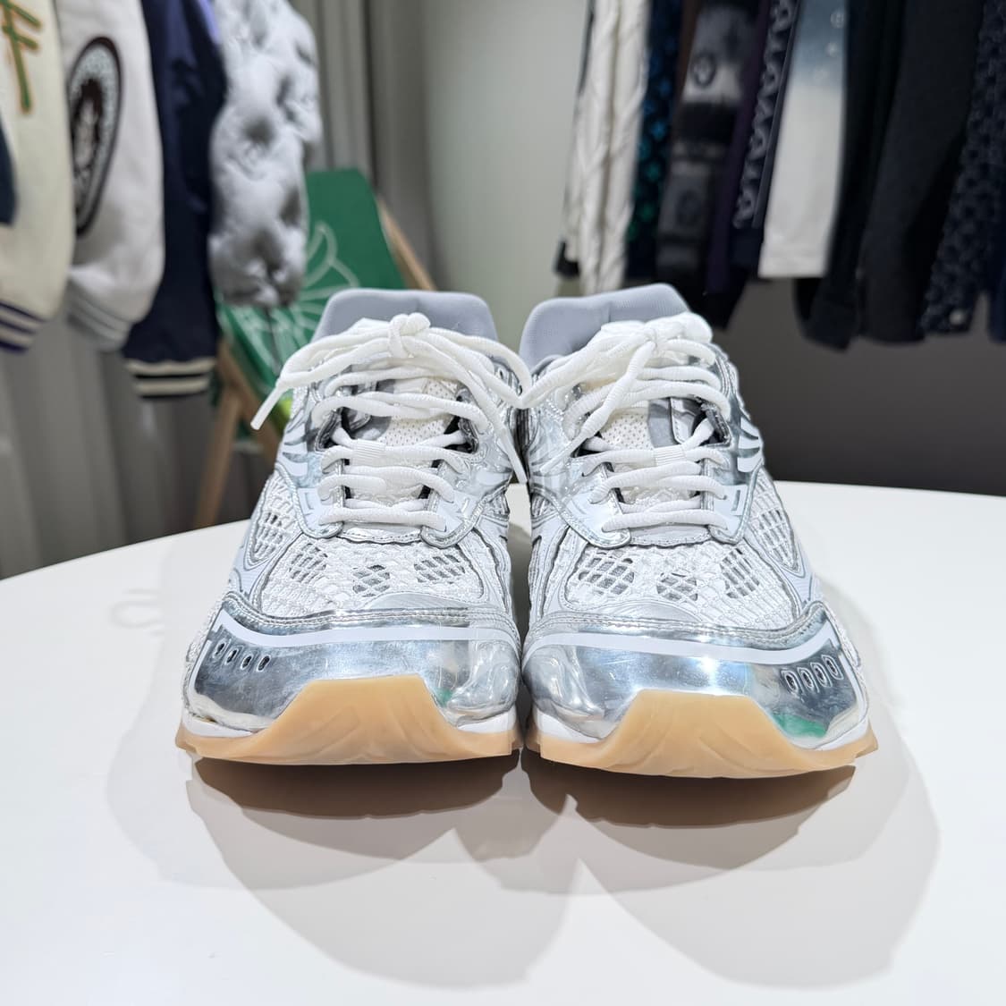 (A/44) / 보테가베네타 오르빗 메탈릭 스니커즈 실버 화이트 상품이미지2