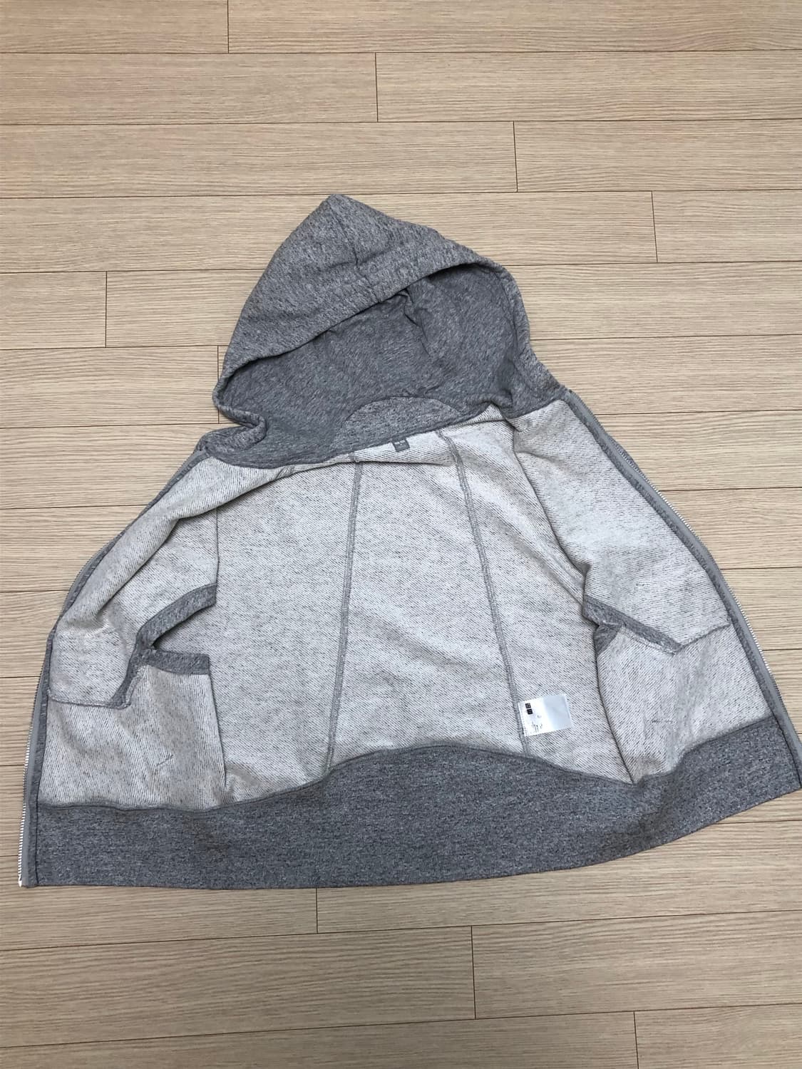 M 유니클로 릭오웬스 어반스웨트 판초 반팔 후드 집업 상품이미지6