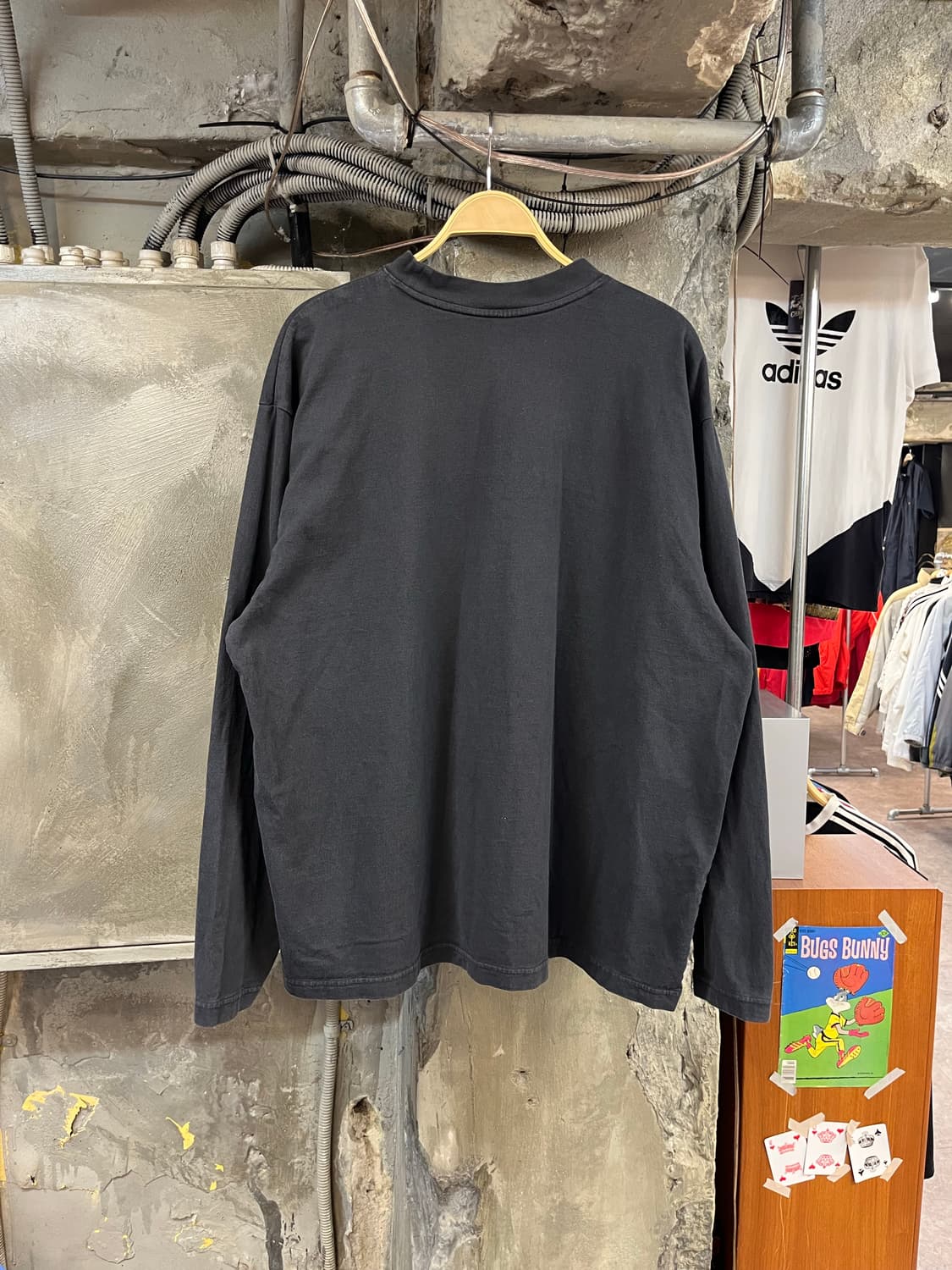 이지갭 롱슬리브리스 긴팔티 차콜 XL #csz1873 상품이미지2