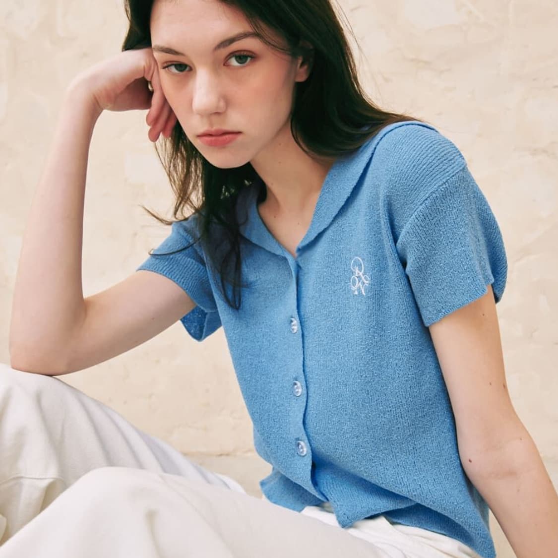 론론(RONRON) 세일러 부클 썸머가디건 55-66 새상품  상품이미지2