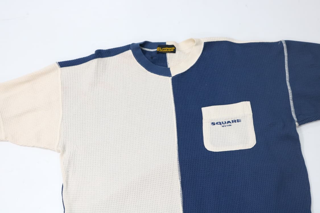 미스터 준코 빈티지 와플 조직 하프 앤 하프 포켓 티셔츠 상품이미지3