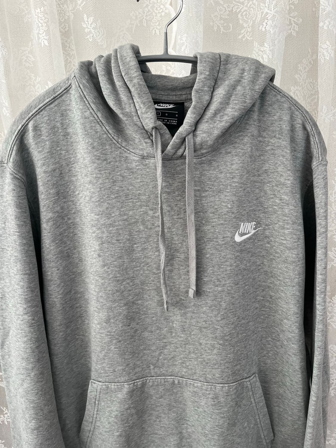 L)나이키 nsw 클럽 후드티 그레이 상품이미지2