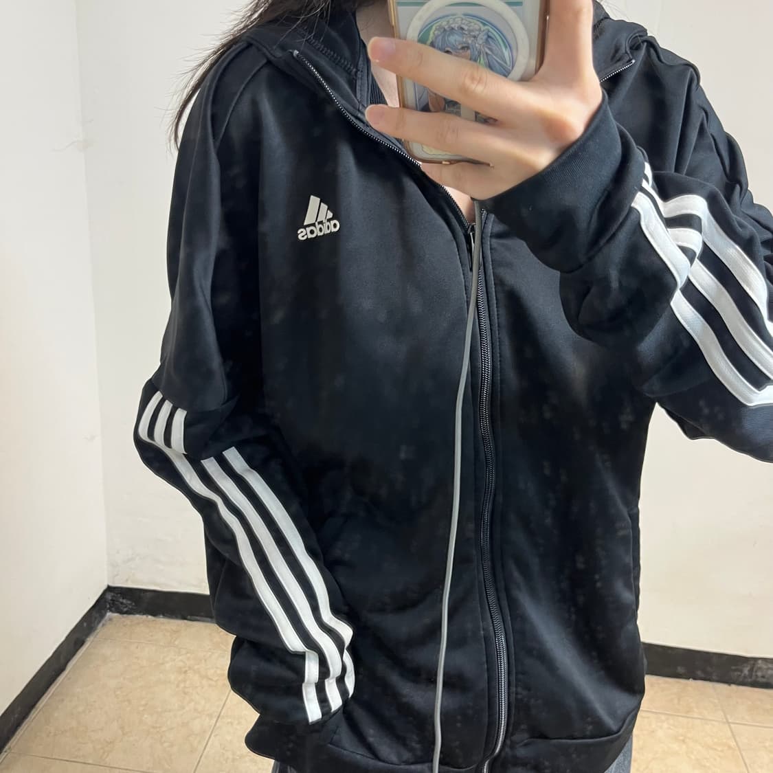 Adidas Black Hood Track Jacket 상품이미지3