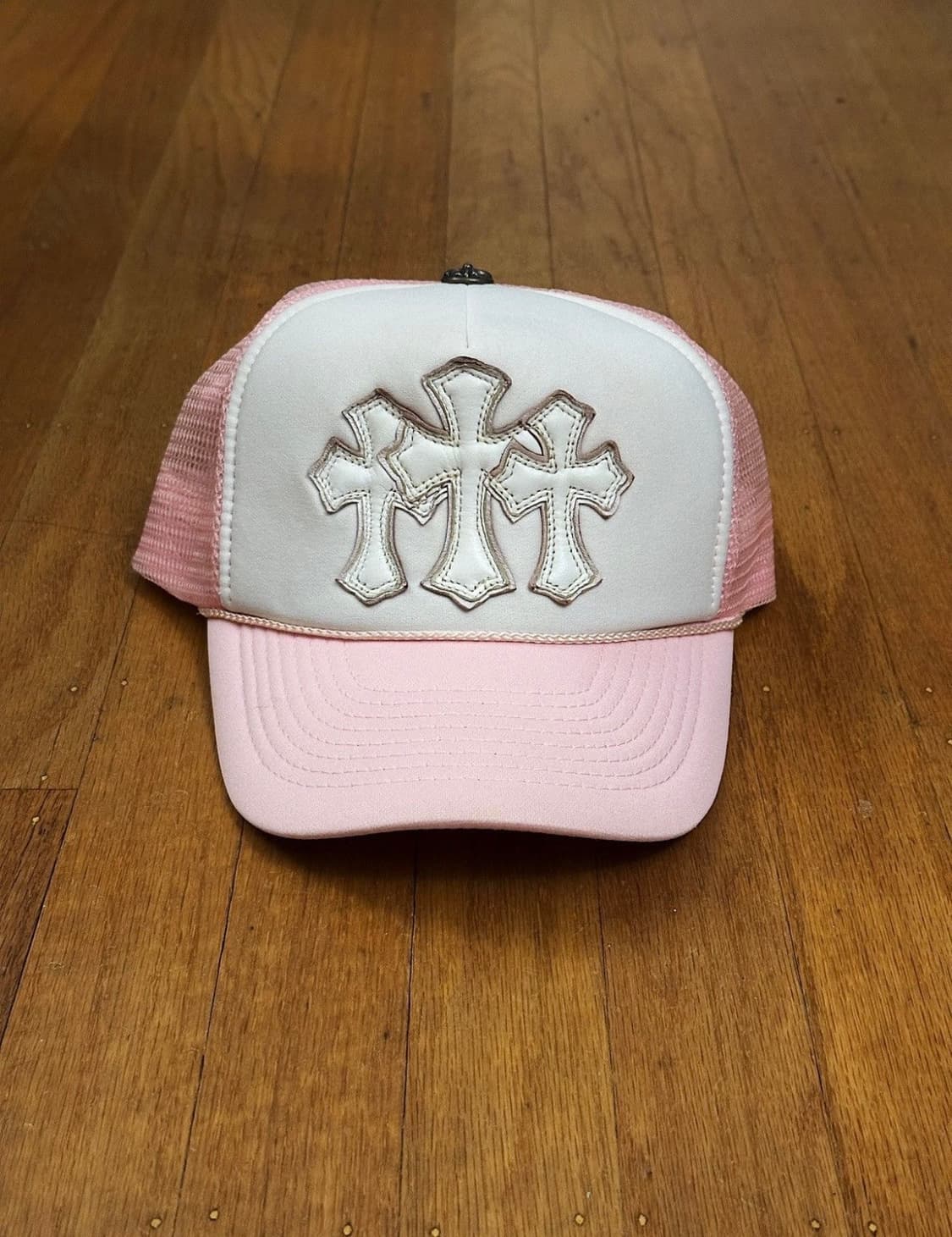 90s 빈티지 크롬하츠 아카이브 베이비 핑크 세메터리 트러커캡 상품이미지1