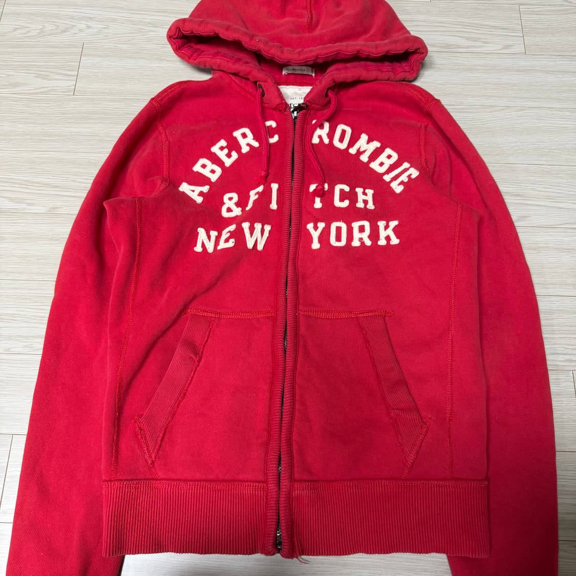 아베크롬비 레드 후드집업 m 상품이미지2