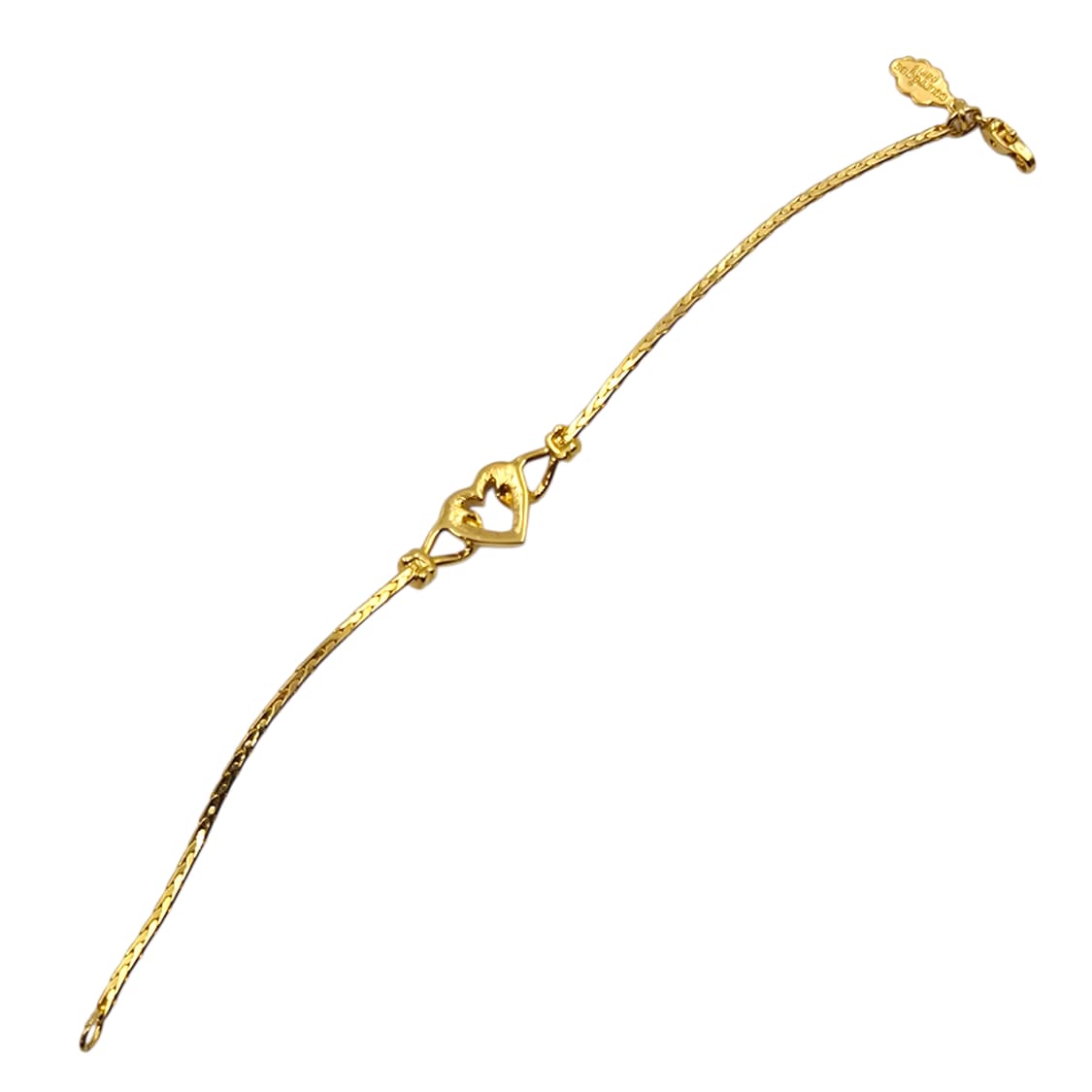 90s 꾸레쥬 하트 파베 스네이크 체인 팔찌 상품이미지4