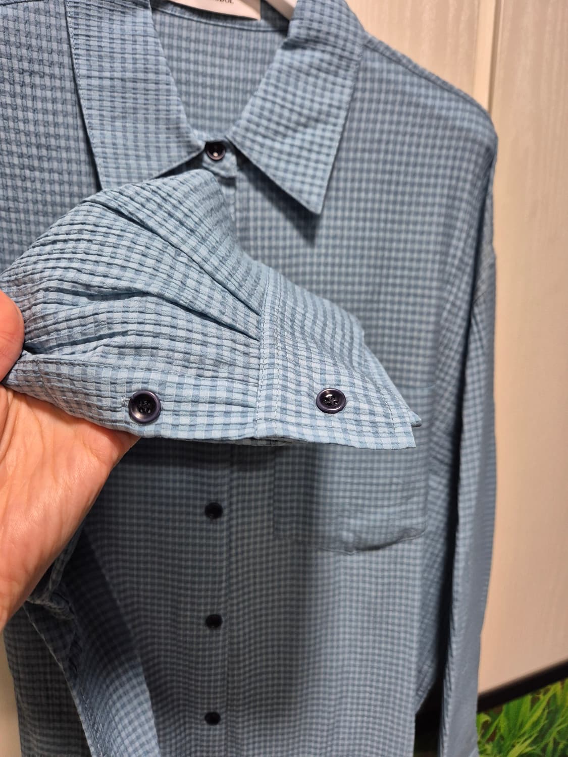 (세일)(새상품)MONGDOL 시어서커 셔츠 하늘색 상품이미지7