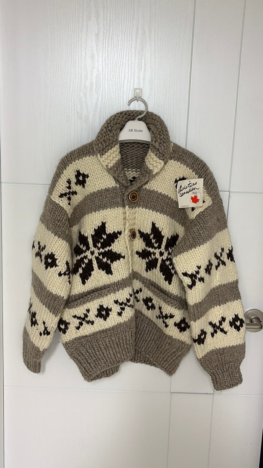  정품 캐나다 코위찬 울 가디건  100-105 새상품 상품이미지1