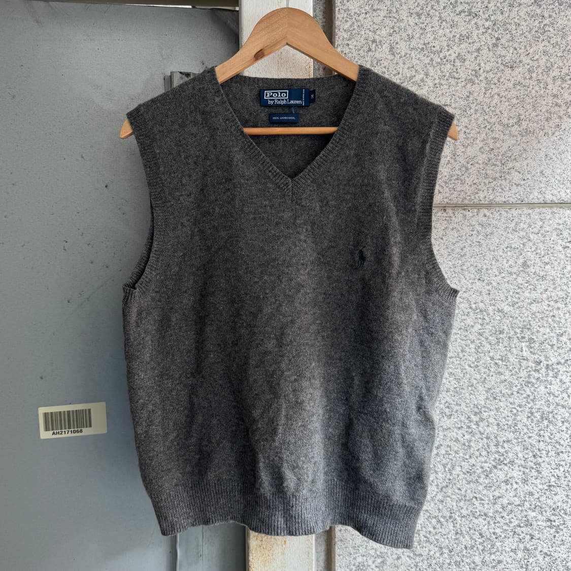 폴로 포니 로고 램스울 니트 조끼 상품이미지1