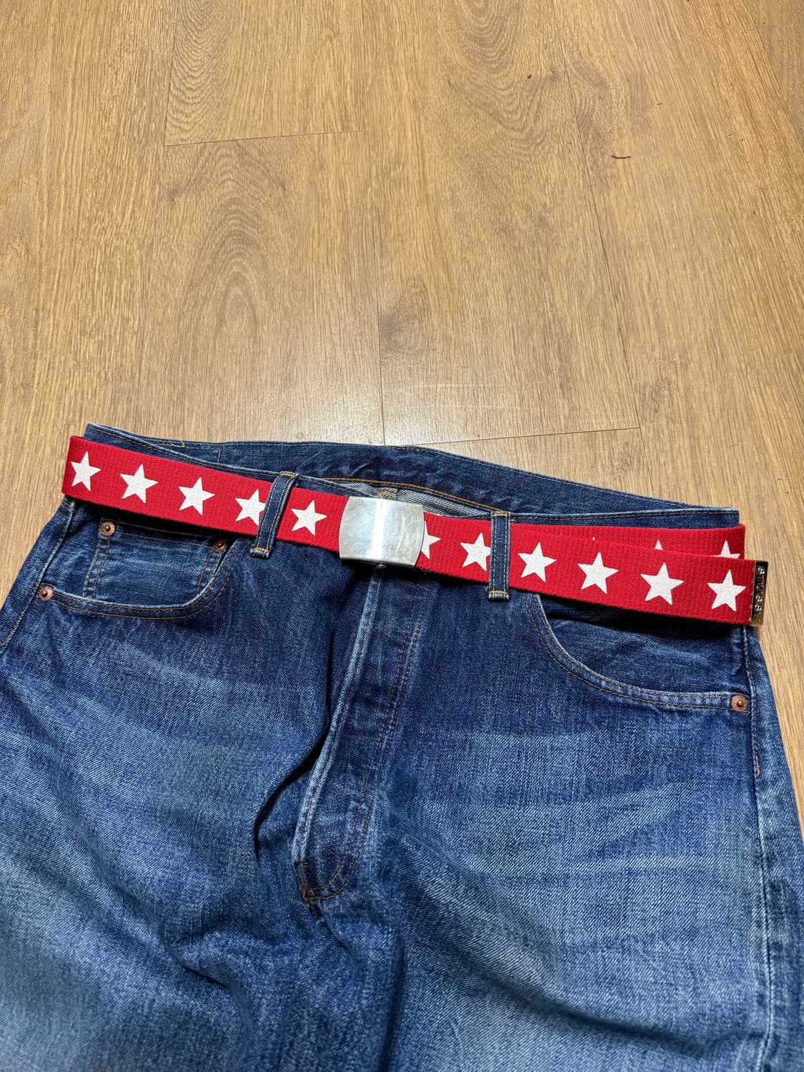 올드 스투시 old stussy 스타 패턴 웹 벨트 상품이미지1