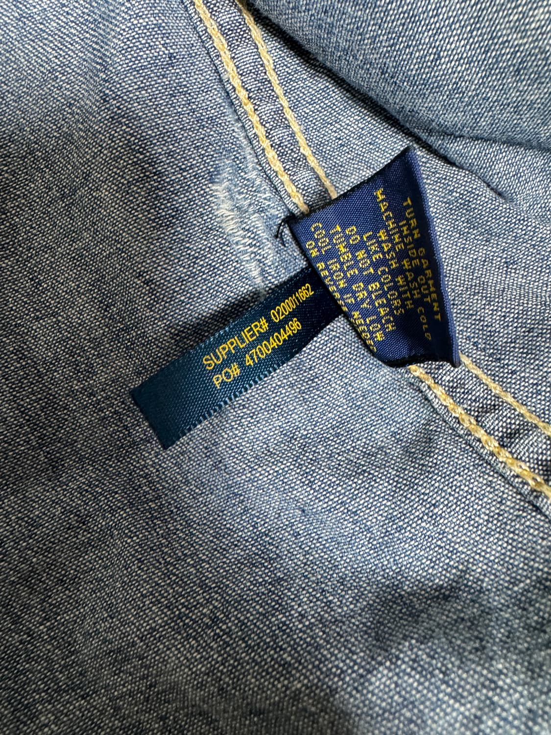 폴로 랄프로렌 빈티지 웨스턴 데님 셔츠 S 상품이미지8