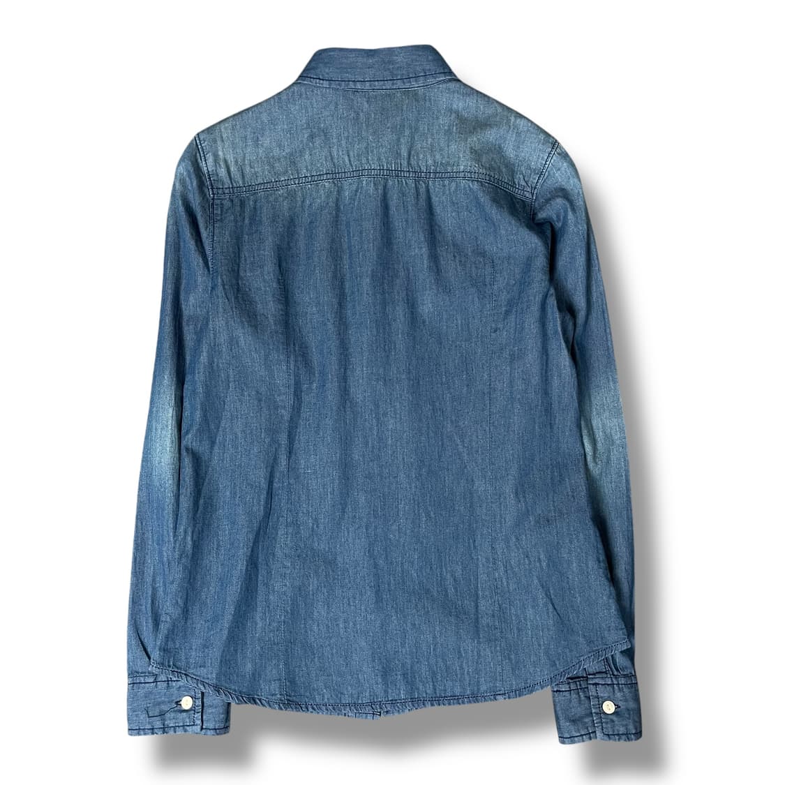 인터크루 투포켓 진청 데님 셔츠 85 상품이미지2