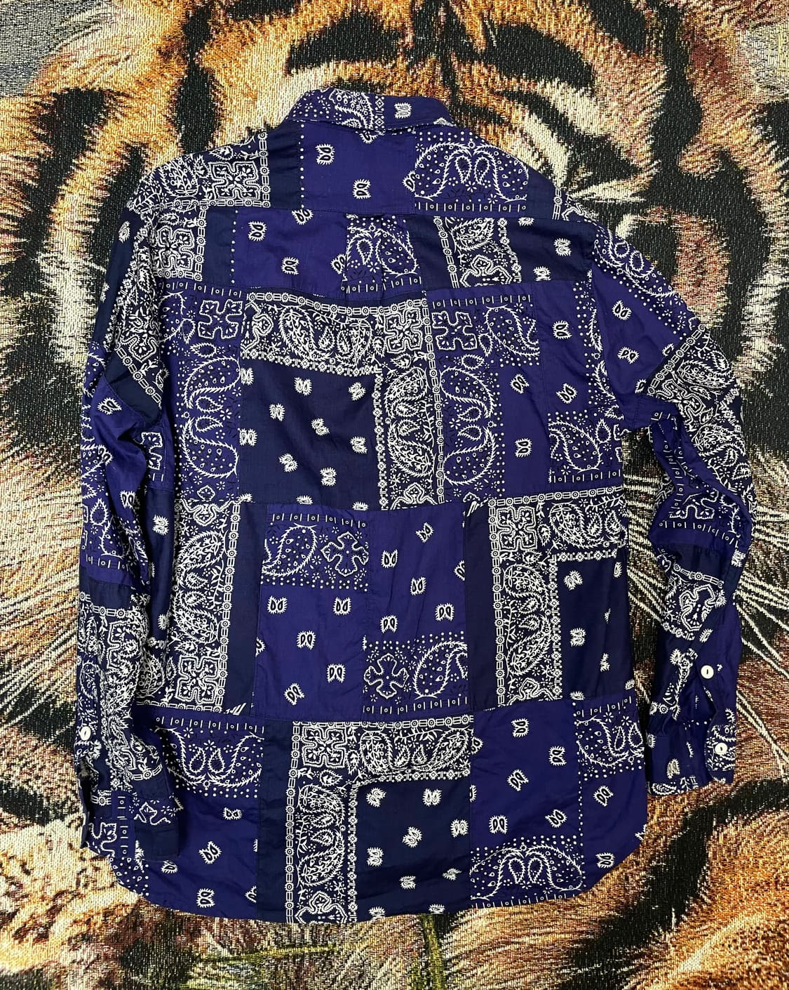 (L)La Rocca라로카 블루 페이즐리 반다나 셔츠 상품이미지2