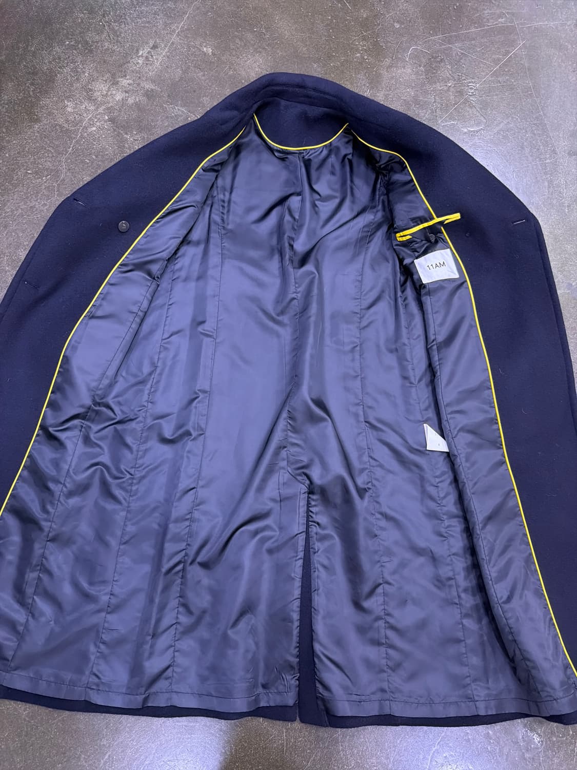 11AM 네이비 클래식 울 롱 코트 S 상품이미지8