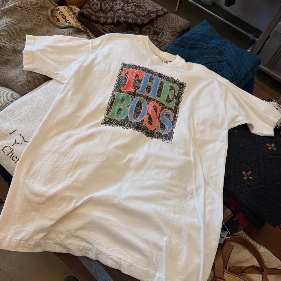 90S 미국빈티지 THE BOSS XL 티셔츠 상품이미지1