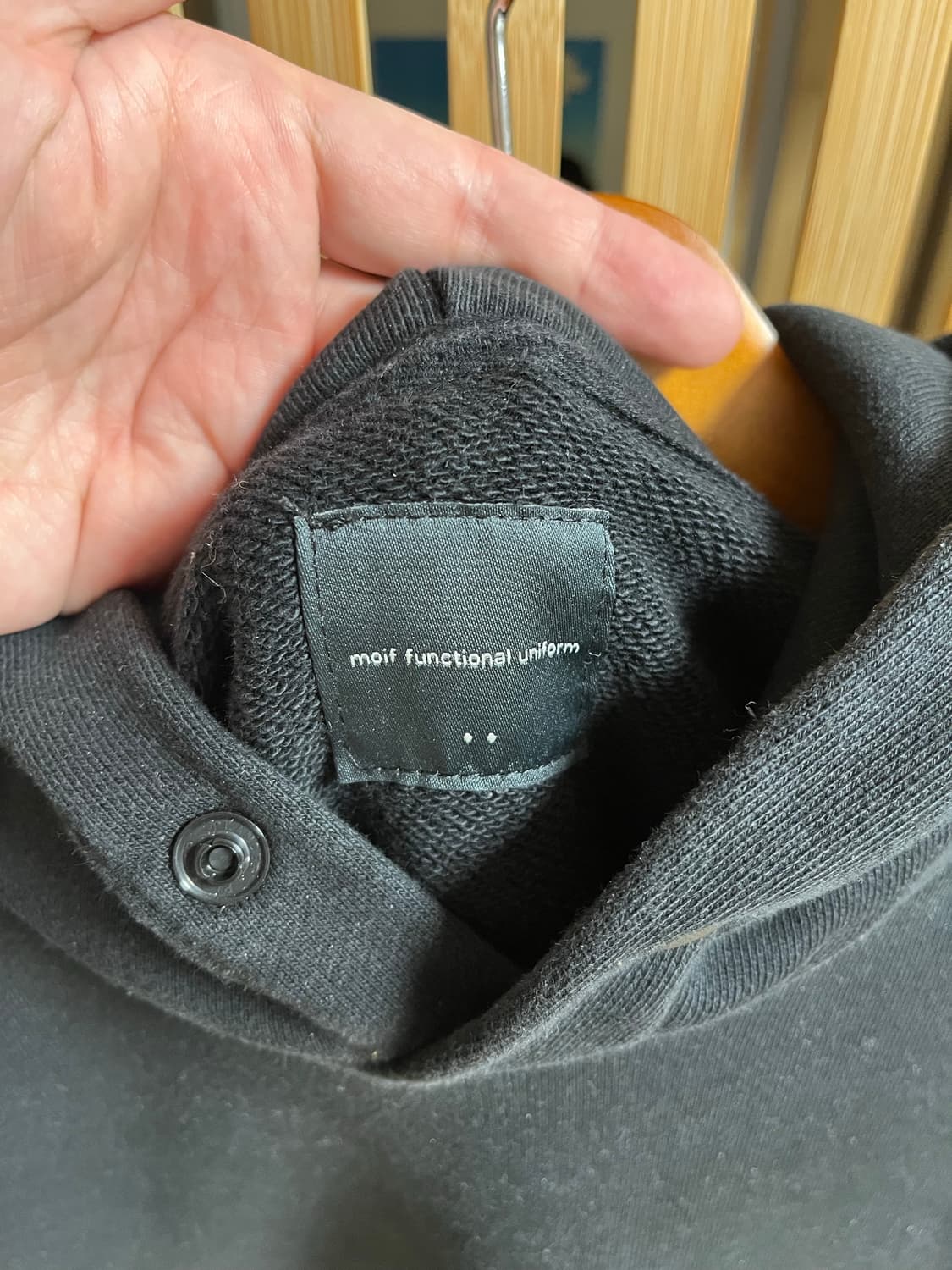 모이프 트레이너 스웻 후드 블랙 상품이미지4