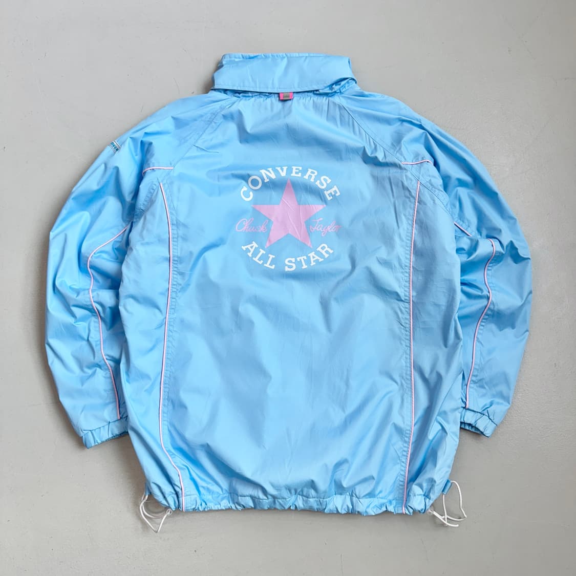 *새상품* 컨버스 제팬 빅로고 색감 하늘 핑크 바람막이  상품이미지3