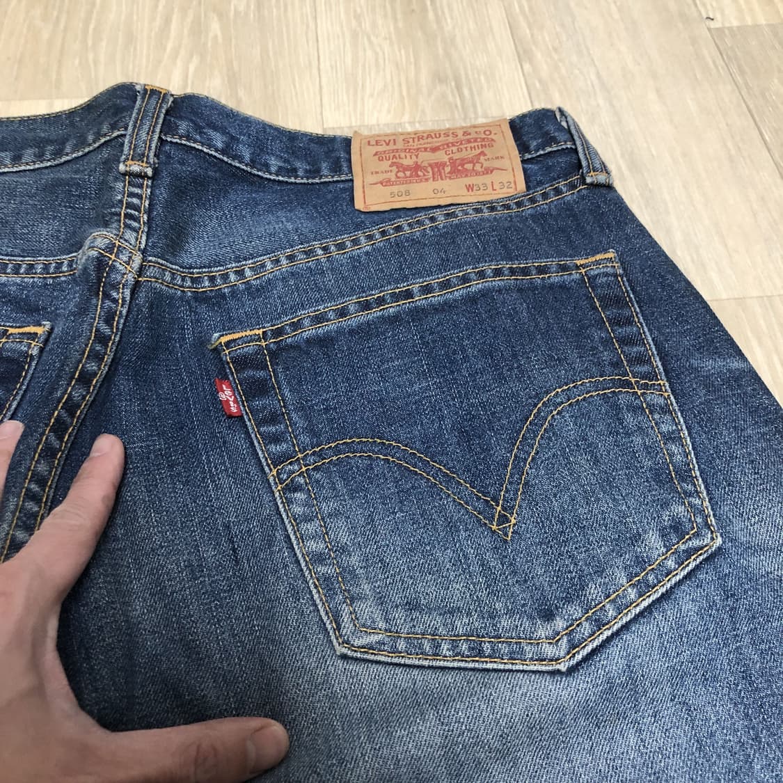 (33) 00's 리바이스 508 버튼플라이 와이드핏 워시드 데님 상품이미지9