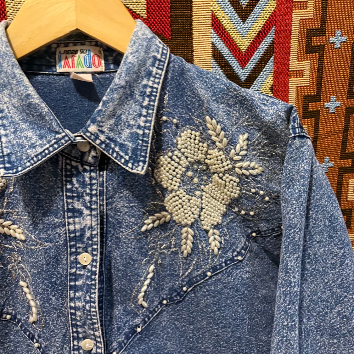 빈티지 웨스턴 데님셔츠 상품이미지3