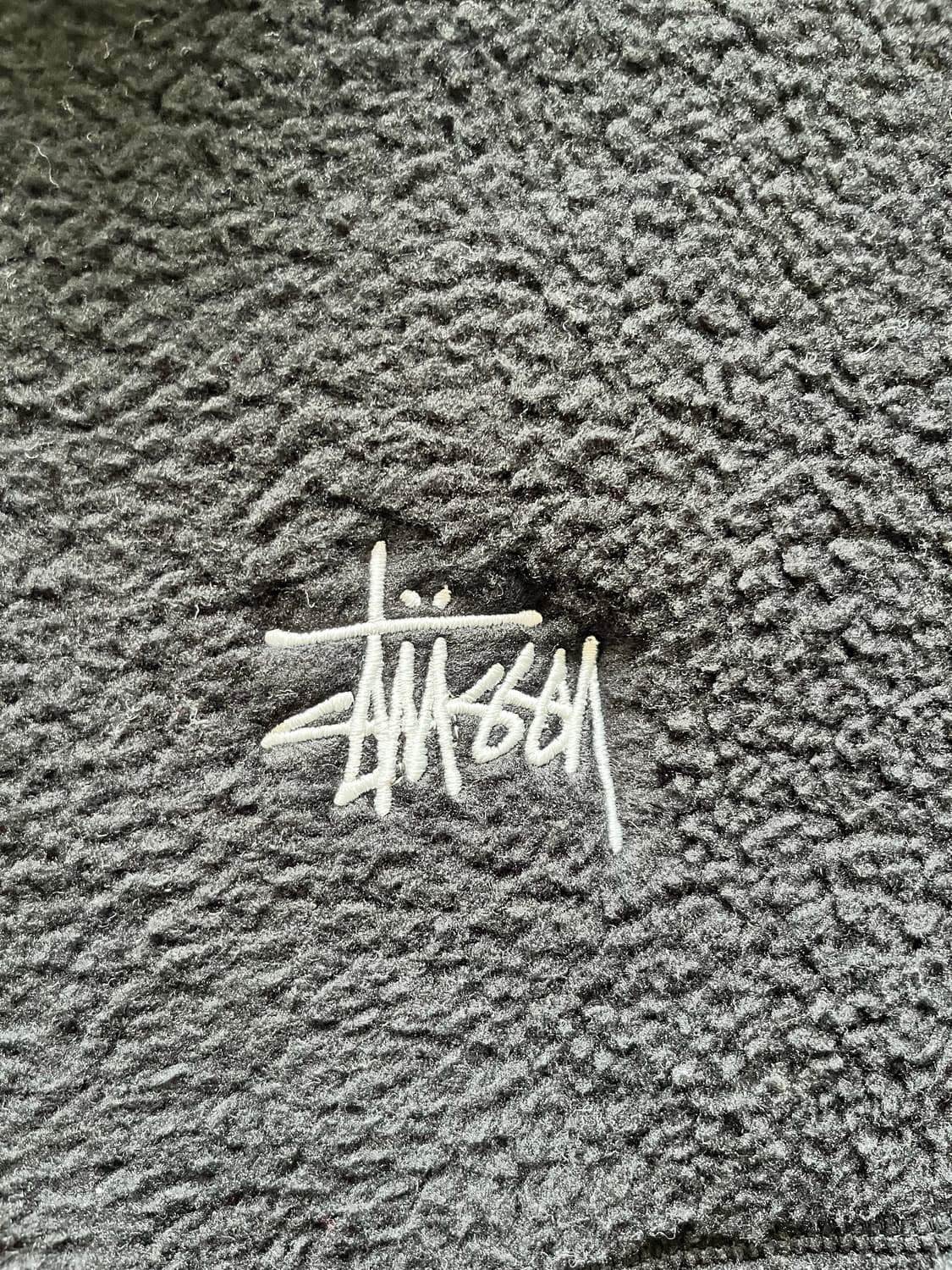 스투시 폴라 플리스 하프 집 모크넥 블랙 상품이미지3