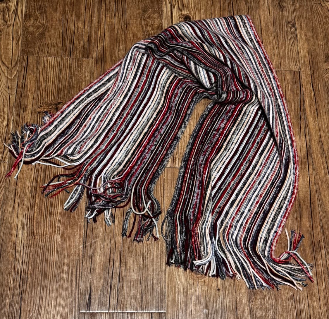 핸드메이드 멀티 스트라이프 패턴 머플러 상품이미지3