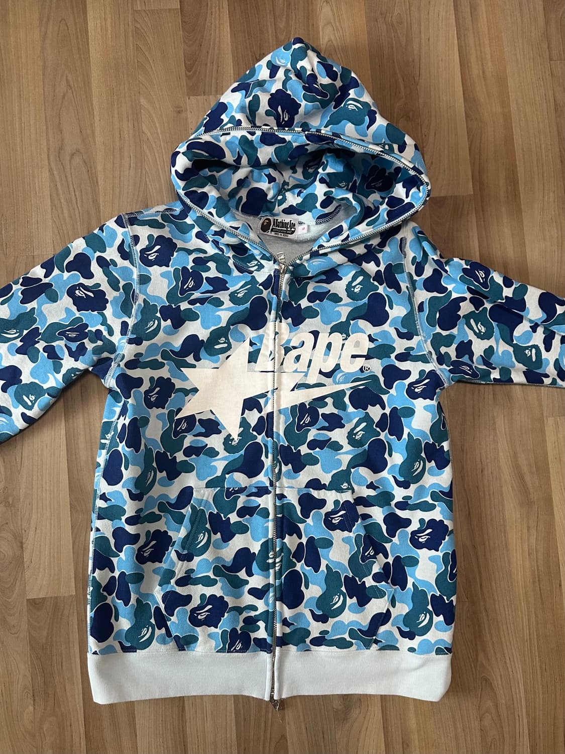 [s]베이프 스타 후드집업 블루 상품이미지1