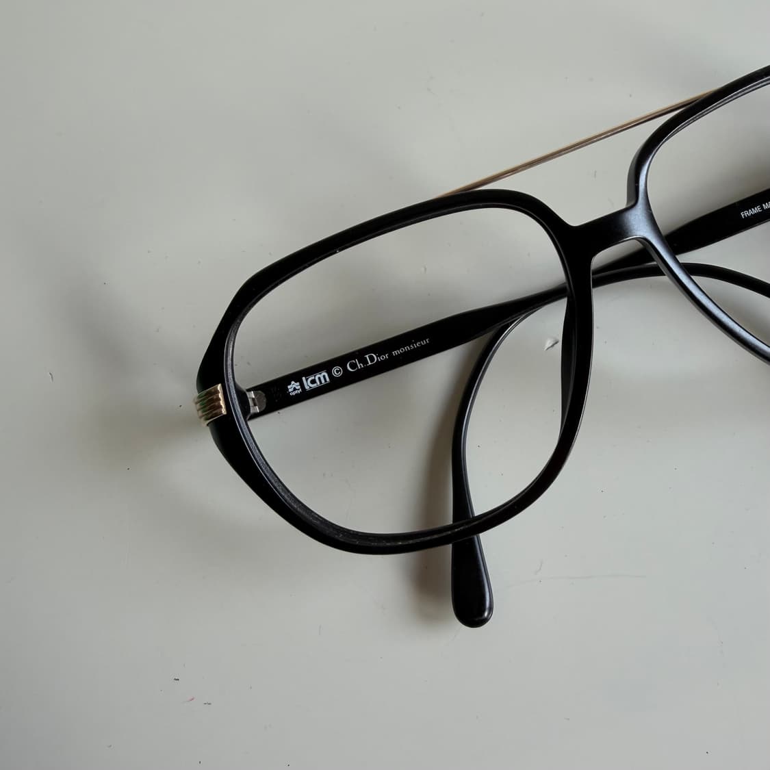 80s 디올 오버사이즈 프레임 안경 상품이미지2