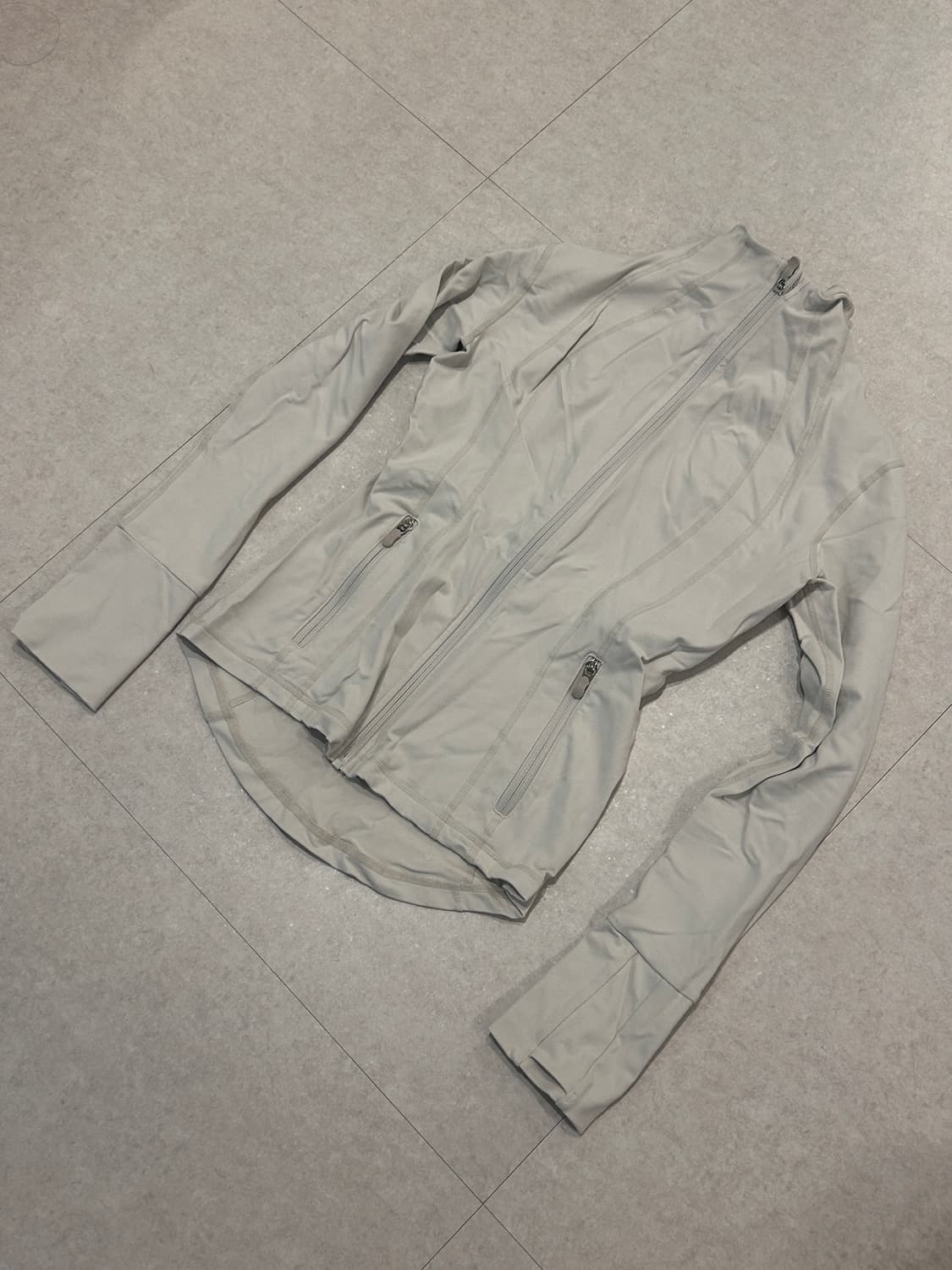 안다르 코듀라 NZ 라인 집업 데니크림 상품이미지1