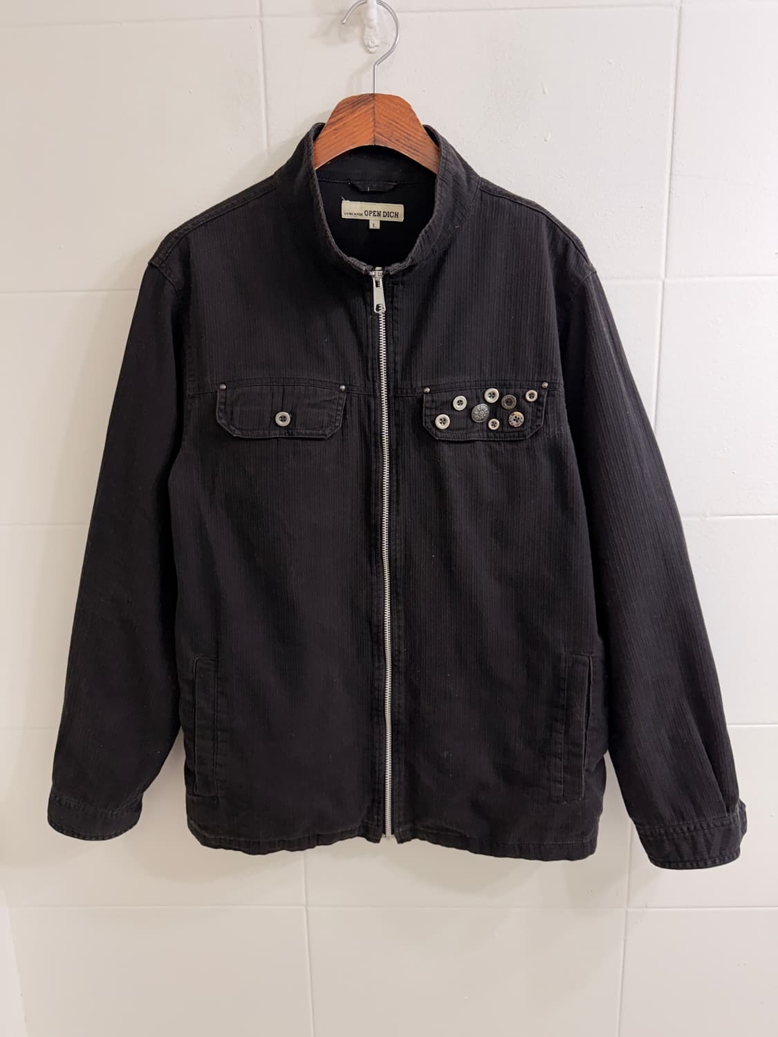 펑크 블랙 레드 자켓 후드집업 상의 세트 상품이미지5