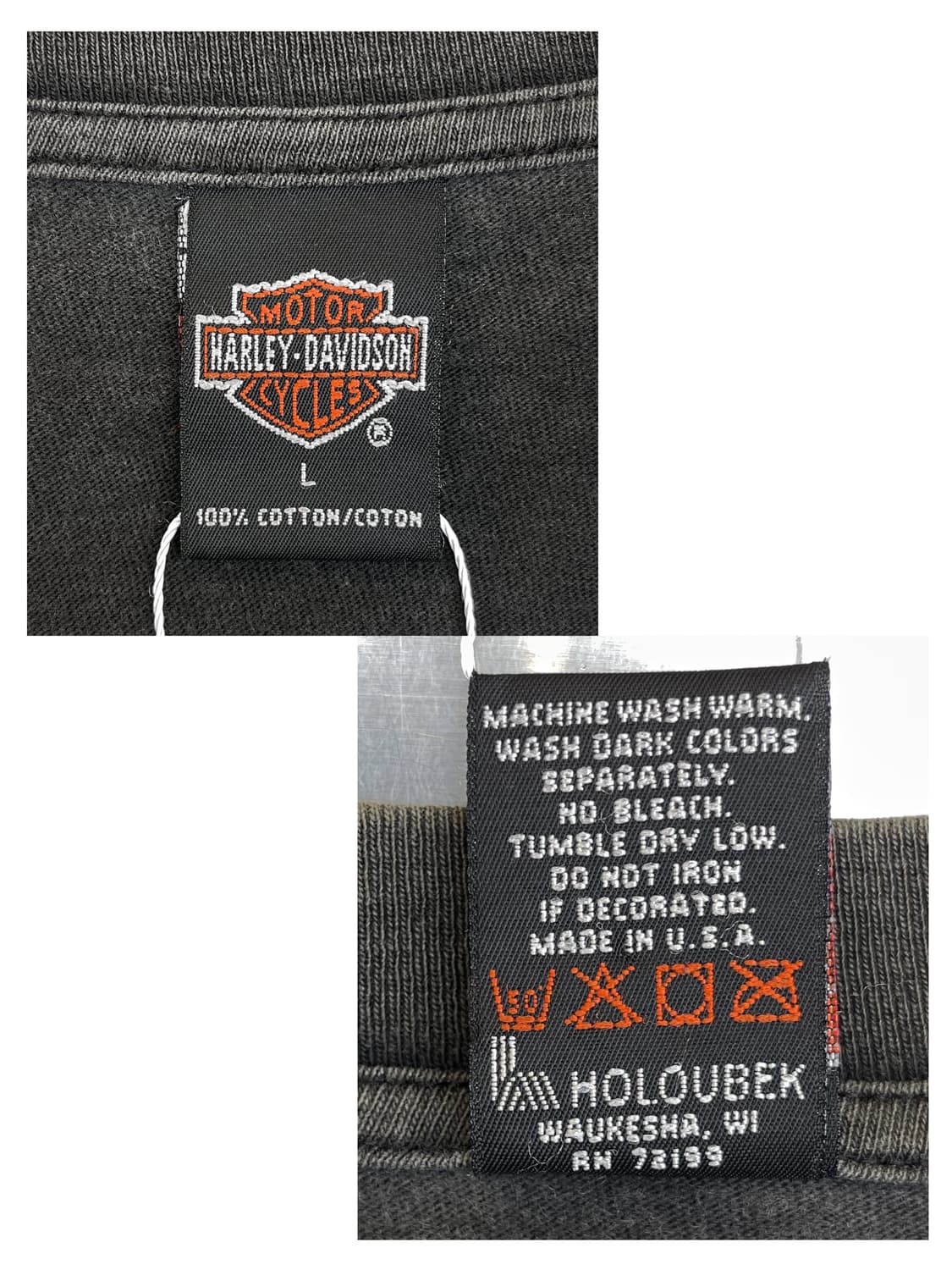 할리데이비슨 1999s 크롬 이글 롱슬리브 티셔츠 상품이미지5