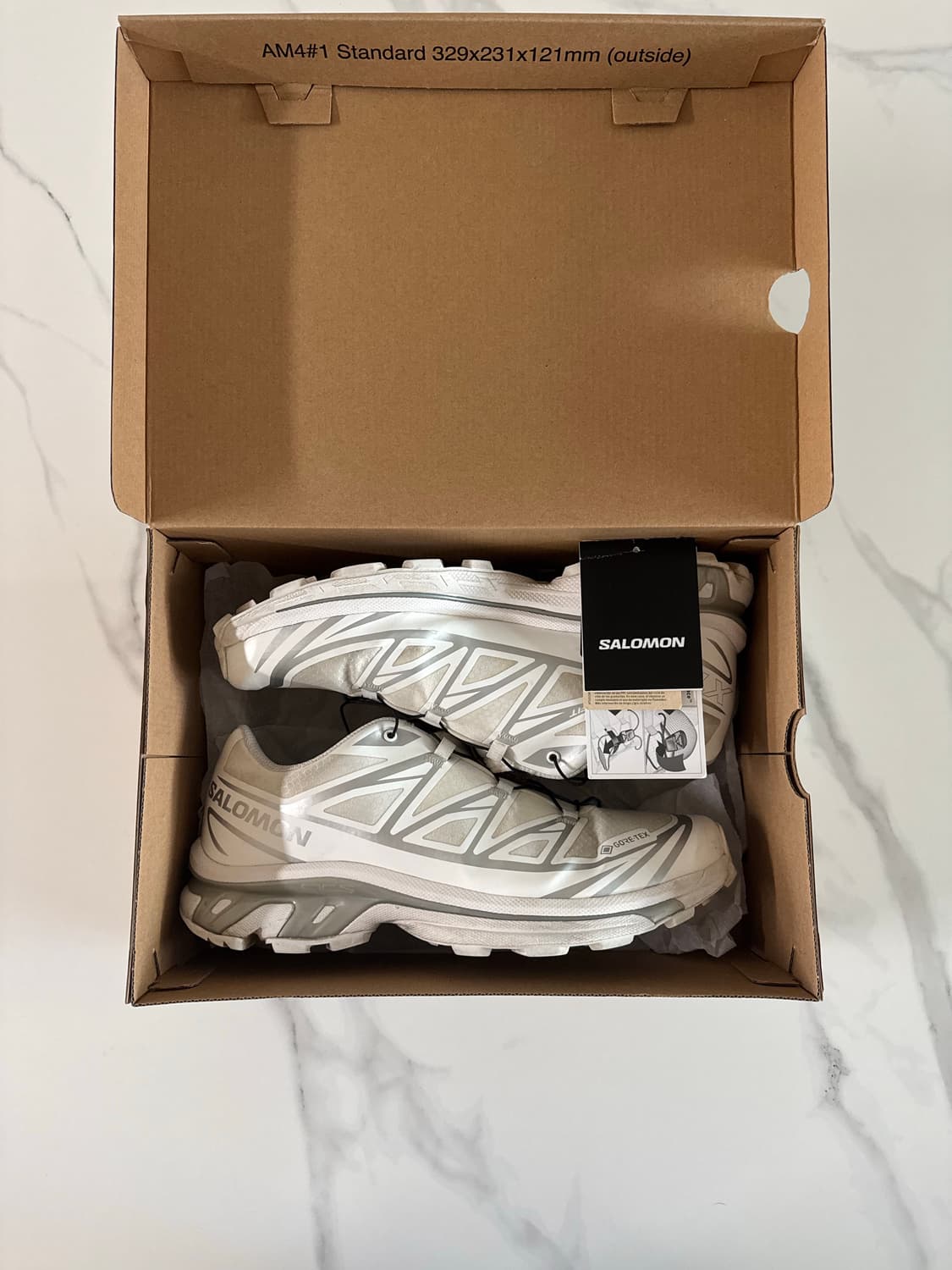 살로몬 XT-6 고어텍스 화이트 실버 스니커즈 운동화 상품이미지2