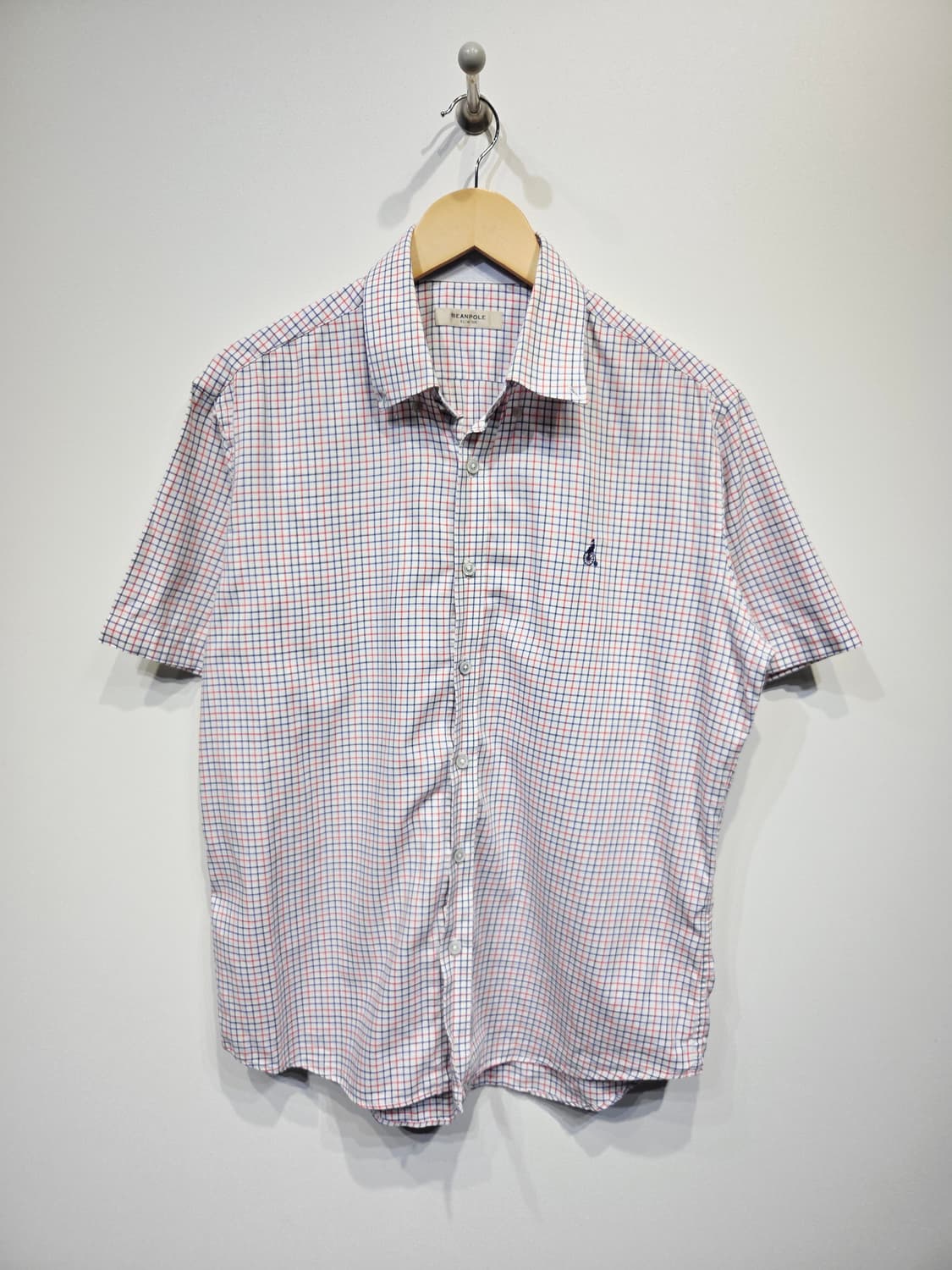 빈폴(BEANPOLE) 슬림핏 반팔 체크 셔츠 남성 105 상품이미지2