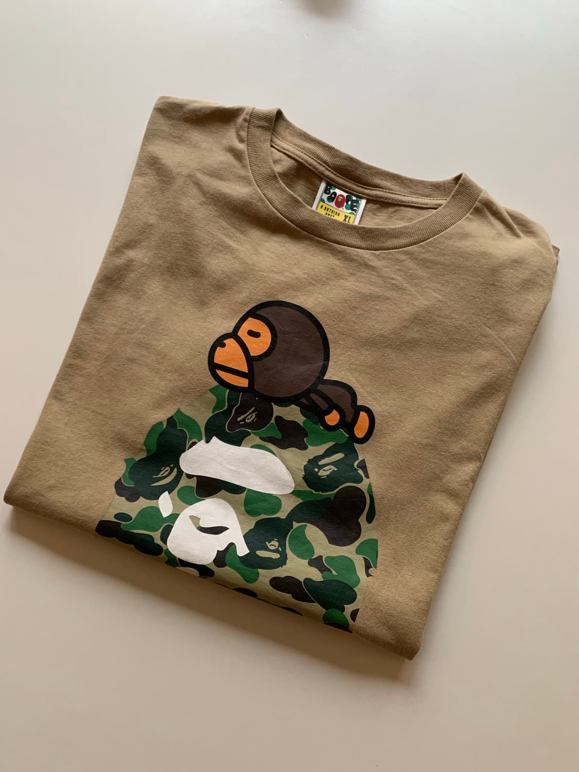 베이프 BAPE 카모 베이지 반팔티 상품이미지1