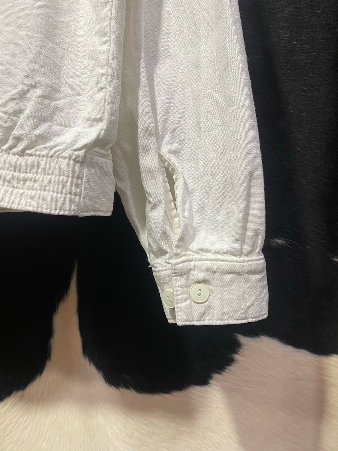 Crazy shirts 자수 디테일 화이트 코튼 봄버 상품이미지8