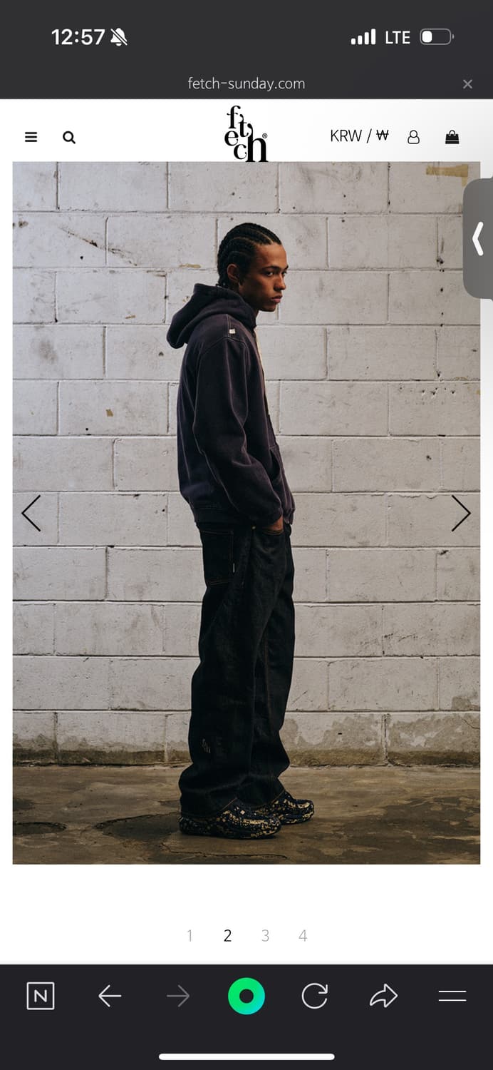 페치 스트레이트 데님 팬츠 인디고 상품이미지4