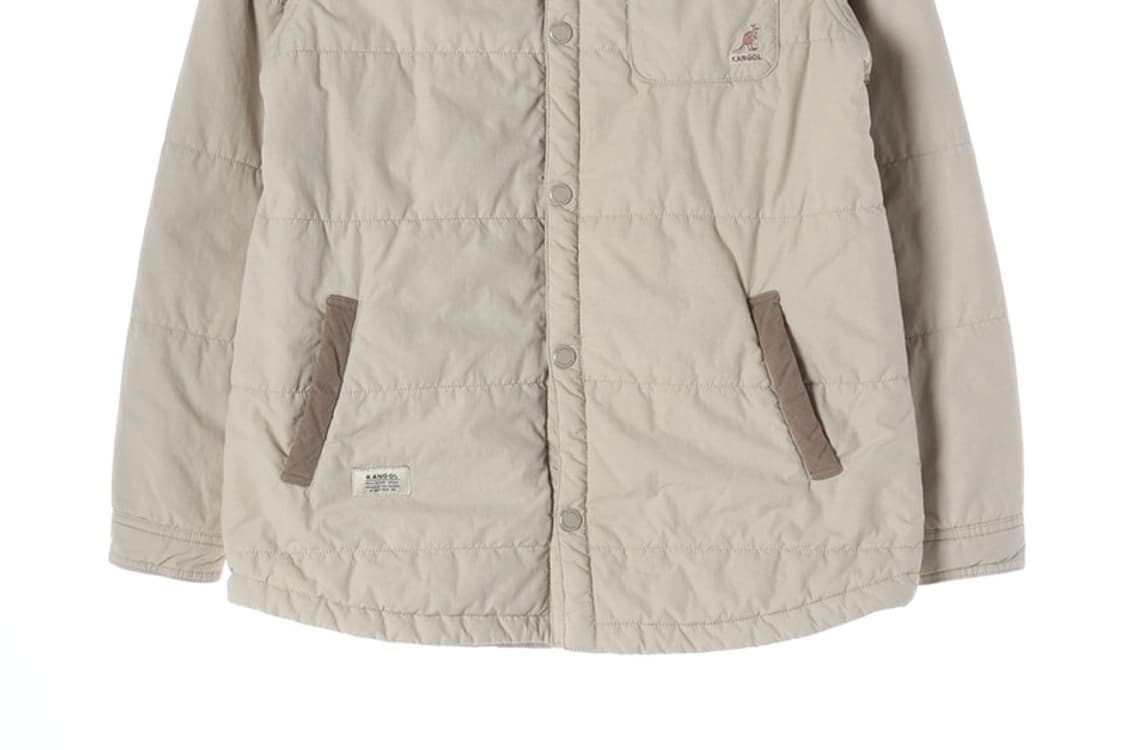 캉골 코듀로이 칼라 퀼팅 자켓 베이지 155 상품이미지5