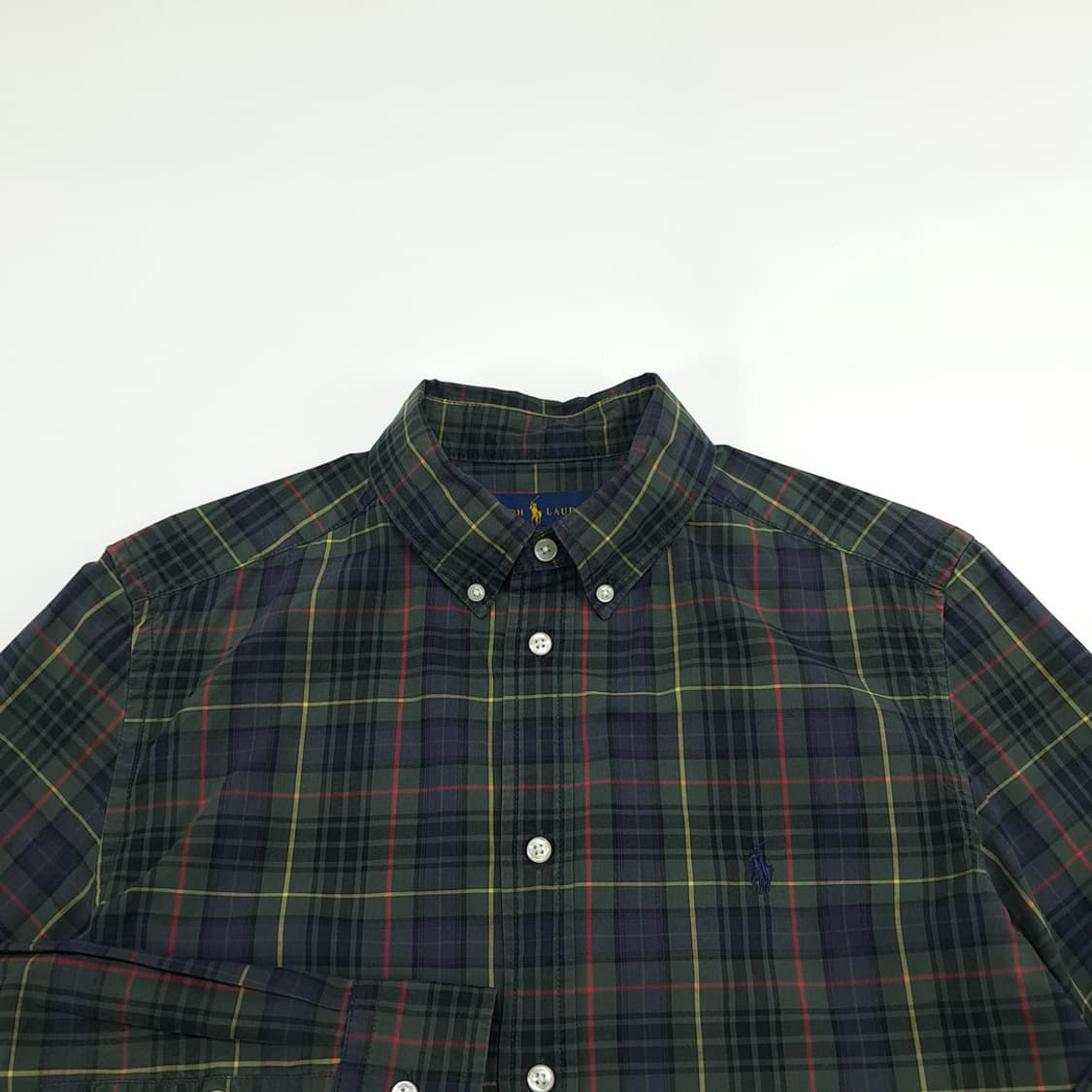 CN409W XL 폴로 랄프로렌 모던 블랙워치 타탄체크 긴팔 셔츠 남방 상품이미지3