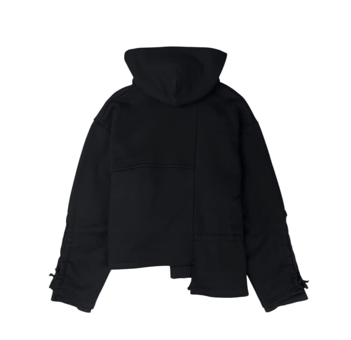 요지야마모토 레이어드 드레이핑 후드집업 상품이미지3