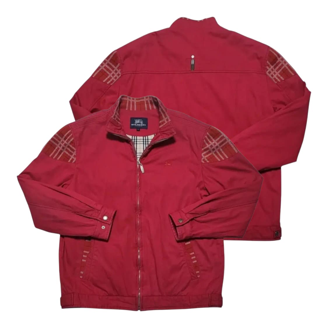 (L) 버버리런던 체크 디테일 블루종자켓 버버리자켓 상품이미지1