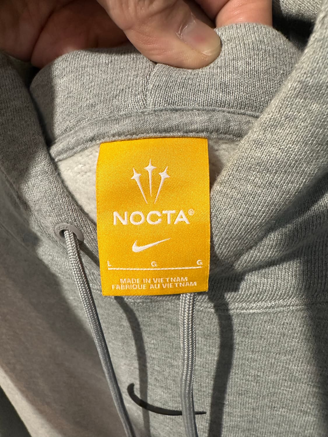 나이키 x 녹타 플리스 후드 다크 그레이 후드 상품이미지3