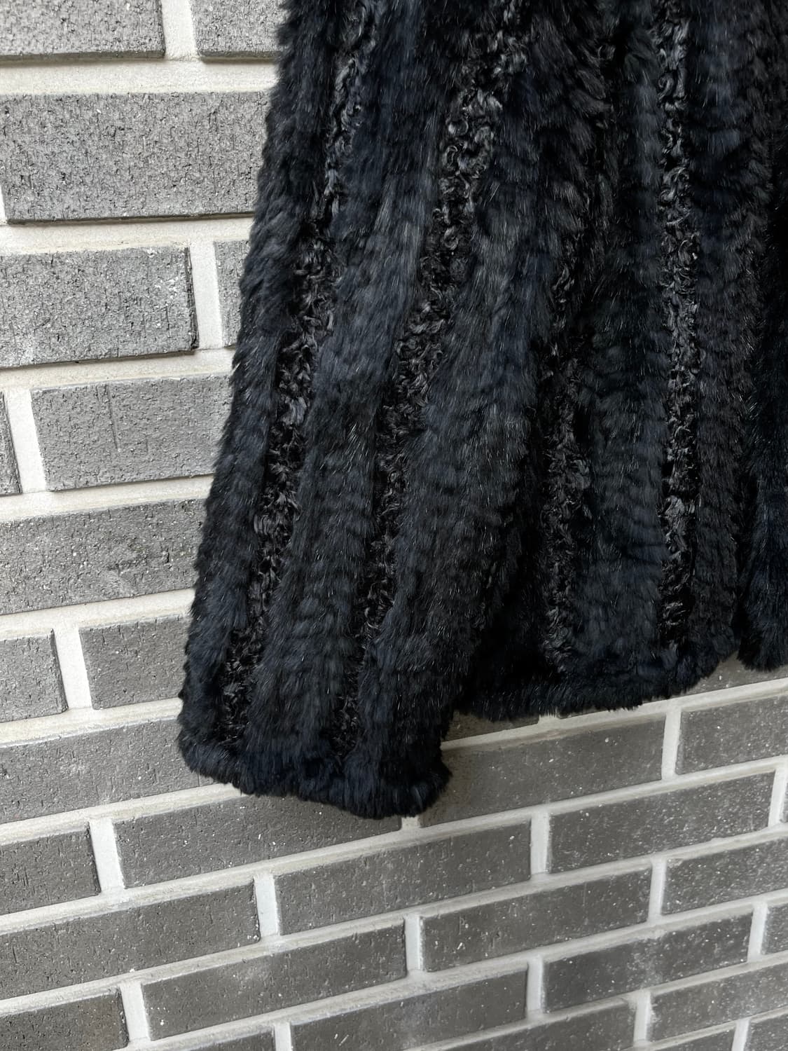 리얼 토끼털 퍼자켓 블랙 상품이미지9